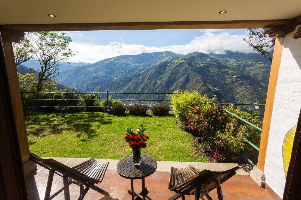 Veranda, Hotel Luna Volcán, Banos, Ecuador Rundreise