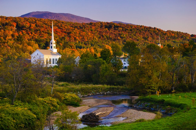 Historisches Dorf, Stowe, New England, USA Reise