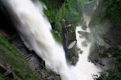 Pailon del Diablo Wasserfall, Banos, Ecuador Reisen, Natur