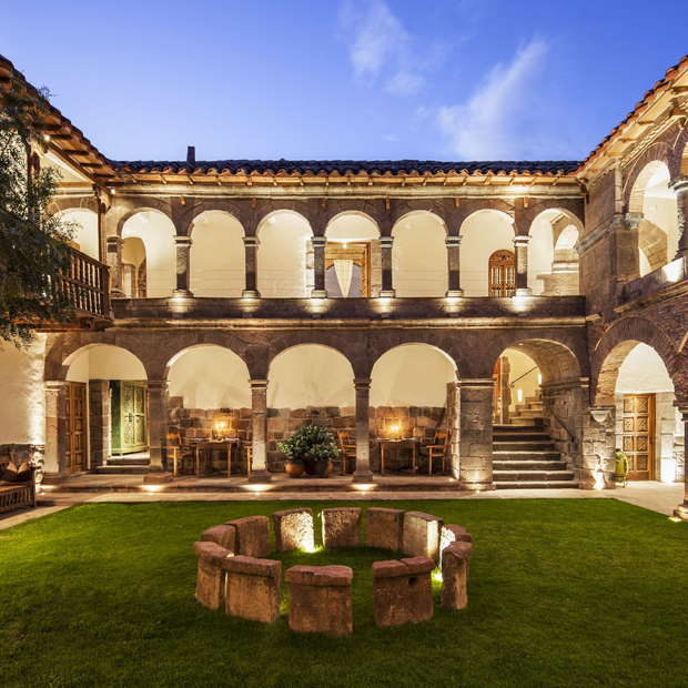 Hotel Inkaterra La Casona, Cusco, Innenhof, Peru Reise