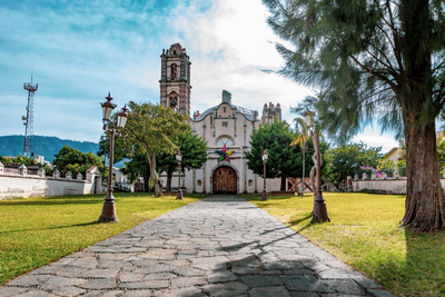 Kirche in Malinalco, Mexiko Azteken Reise