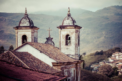 Kirche in Ouro Preto, Brasilien Rundreise