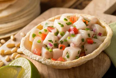 Traditionelles Ceviche, Lima, Nord Peru Reise