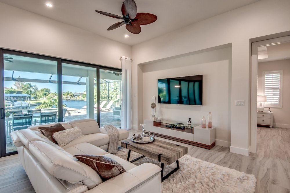 Wohnzimmer,Villa Living Coral, Florida, USA Reise