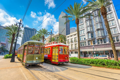 Historische Strassenbahn, New Orleans, USA Mietwagenreise