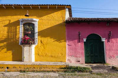 Bunte Häuser, Suchitoto, El Salvador Reise 