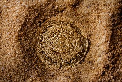 Münze, Azteken, Mexiko Azteken Reise