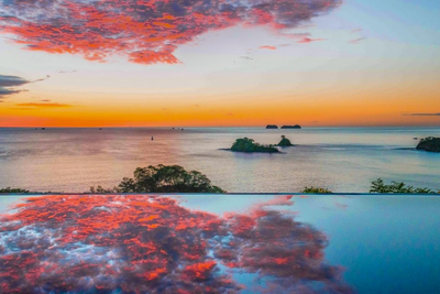 Sonnenuntergang, Papagayo Halbinsel, Mietwagenreise Costa Rica