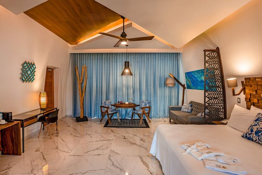Zimmer mit Doppelbett, Mia Bacalar, Hotel Bacalar, Mexiko Rundreise