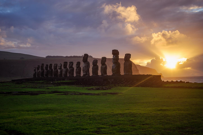 Sonnenaufgang, Osterinsel, Reise Chile
