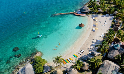 Blaue Bucht, Punta Faro, Isla Mucura, Kolumbien