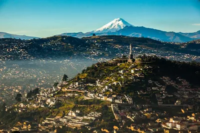 Quito Panoramabild, Heimreise, Ecuador Reisen, Abflug