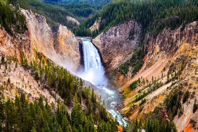 Yellowstone Wasserfall, Yellowstone Nationalpark, USA Mietwagenreise