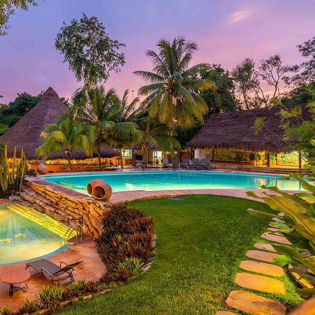 Swimming Pool, The Lodge at Uxmal, Hotel Uxmal, Mexiko Rundreise