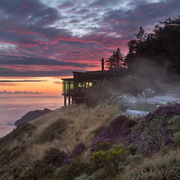 Aussen, Post Ranch Inn, Hotel Big Sur, USA Rundreise