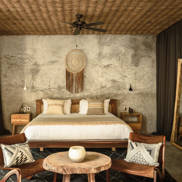 Mexiko Individualreise, Luxus, Schlafzimmer, Hotel Be Tulum
