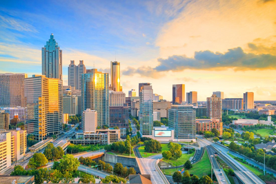 Skyline Atlanta, Georgia, USA Mietwagenreise Süden