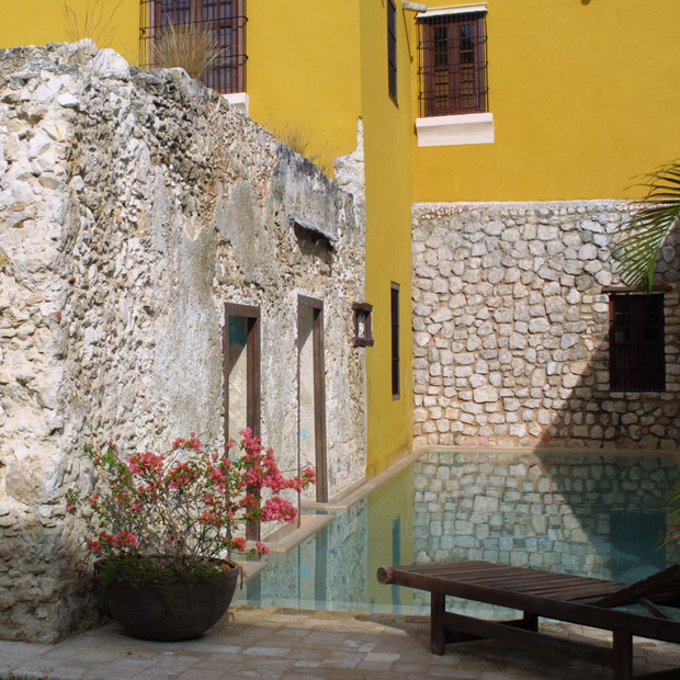 Rundreise Mexiko, Pool, Hacienda Puerto Campeche 