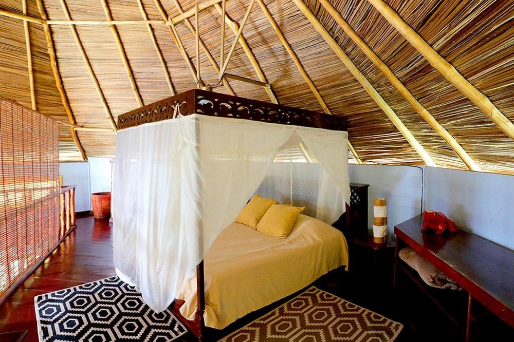 Schlafzimmer Punta Caracol Acqua Lodge, Mittelamerika Lxusreise