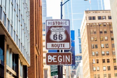 Route 66, Chicago, Illinois, USA Mietwagenreise