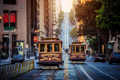 Cable Car, San Francisco, USA Mietwagenreise Kalifornien 