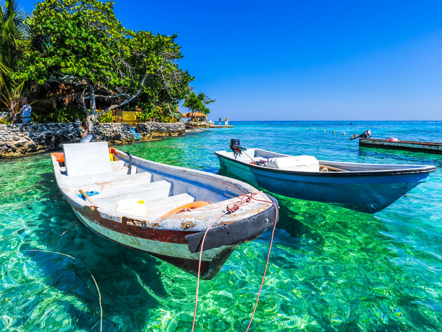 Kolumbien Reise, Boote, Isla Rosario