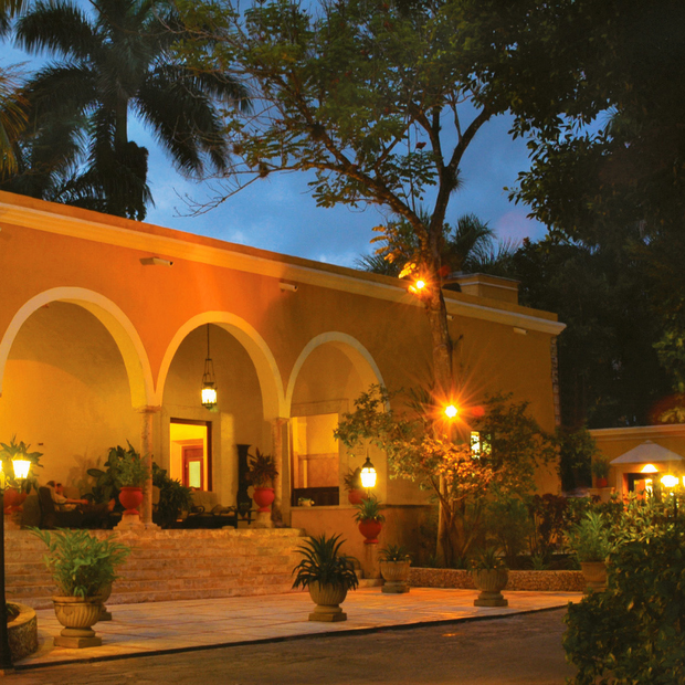 Mexiko Reise, Hacienda Chichen Resort, Abenddämmerung