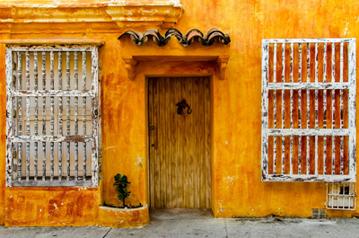 Kulturreise Kolumbien, Cartagena, Häuserfassade