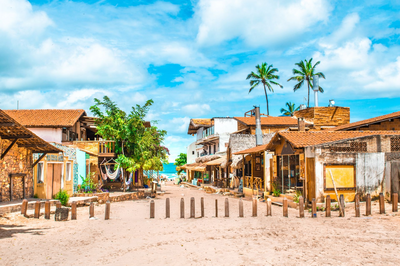 Dorf Jericoacoara, Braslien, Jeep-Reise