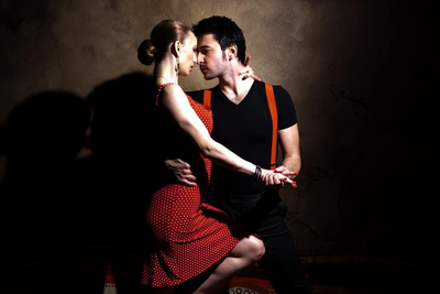 Tango tanzendes Paar, Buenos Aires, Argentinien Rundreise