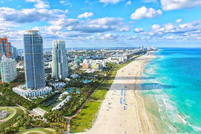 Blick auf Miami South Beach, Florida Mietwagenreise, USA
