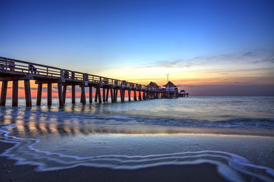 Pier von Naples, Florida Mietwagenreise, USA