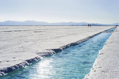 Hier sehen Sie die Salinas Grandes. Diese Region ist einzigartig durch Ihre beträchtliche Länge der Saltkruste.