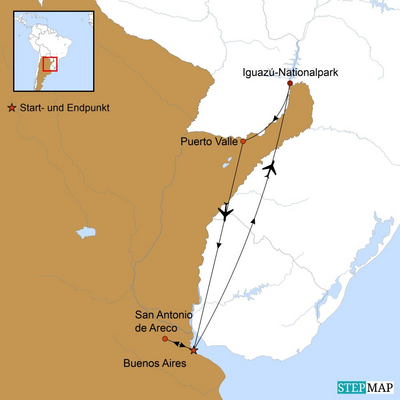 Reiseverlauf, Argentinien Reise in den Nordosten mit América Special Tours