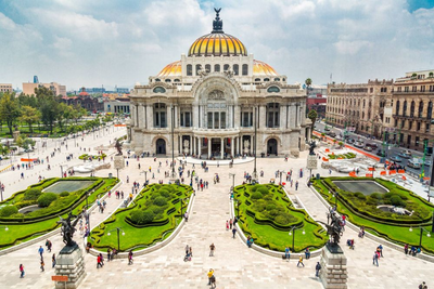 Palacio De Bellas Artes, Mexiko-Stadt, Mexiko Azteken Reise