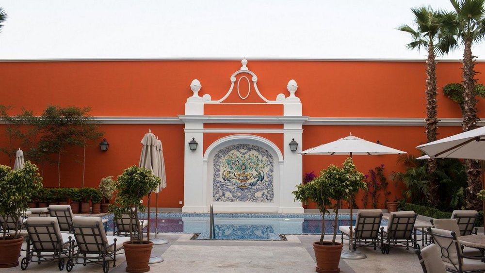 Privatreise Mexiko, Innenhof mit Pool, Solar de las Ánimas