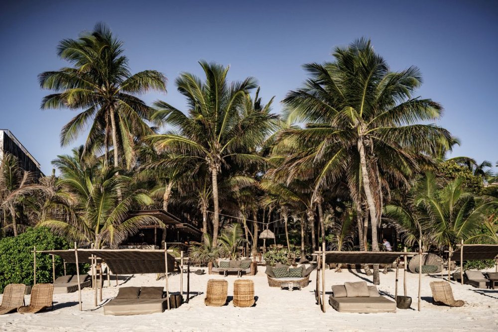 Mexiko Privatreise, Hotel Be Tulum, Sonne, Strand, Meer, Palmen, Erholung, Luxus