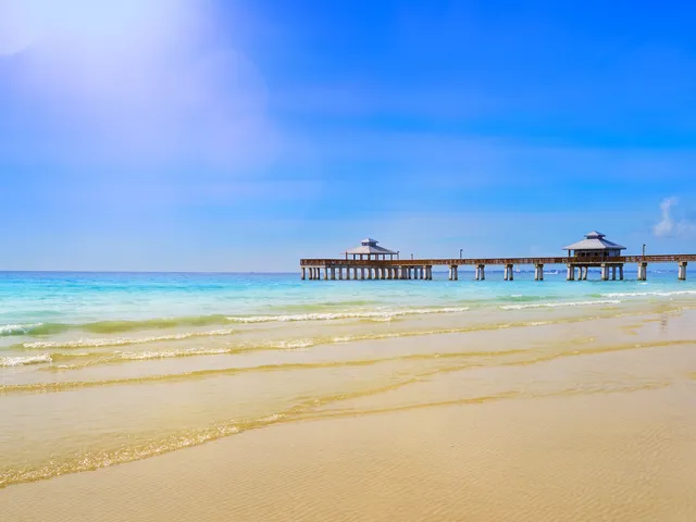 Strand, Pier, Fort Myers Beach, Florida, USA Rundreise