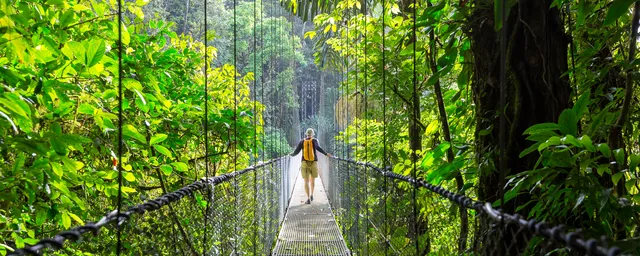Naturparadies Costa Rica: Wanderung über Hängebrücke im Regenwald
