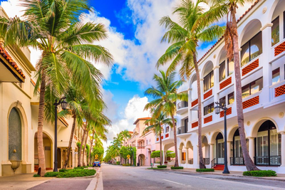 Worth Avenue in Palm Beach, Florida Mietwagenreise, USA