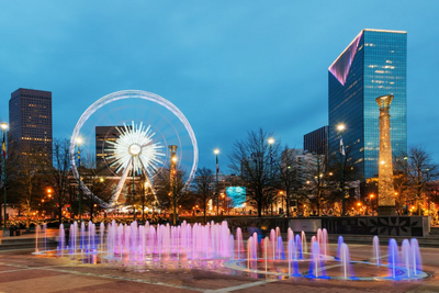 Centennial Olympic Park, Atlanta, USA Mietwagenreise Süden
