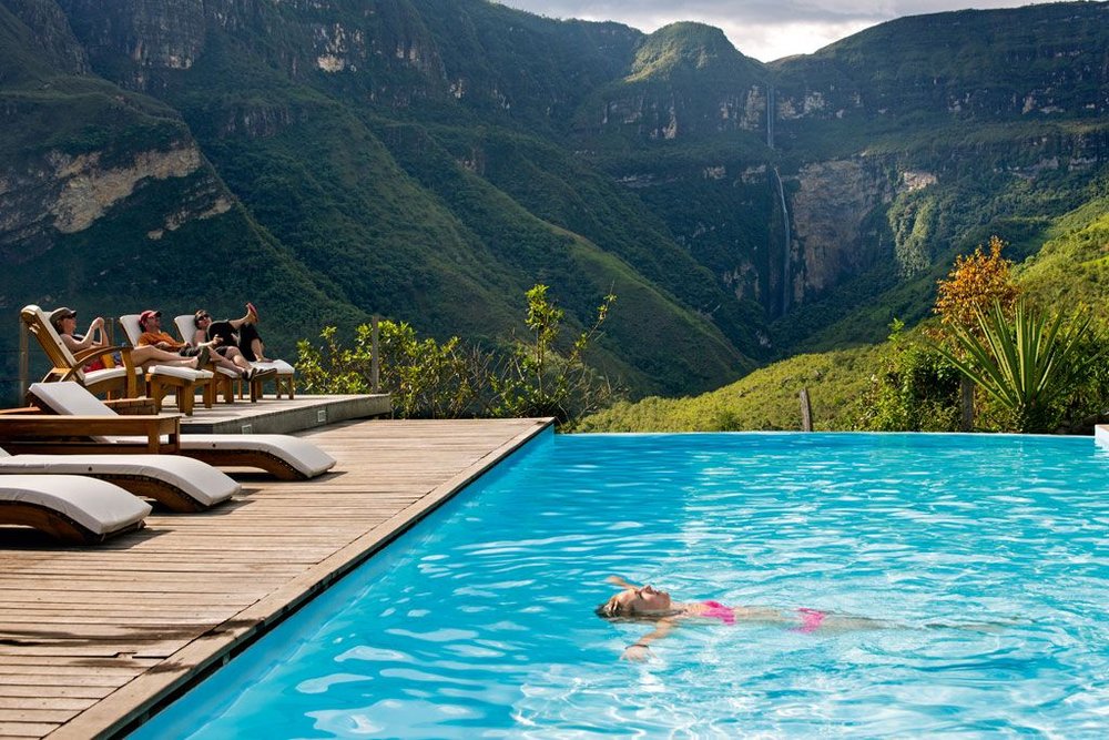 Peru Privatreise, Pool Gocta Andes Lodge, Luxusreise Peru 