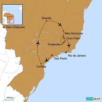  Reiseverlauf, Architektur Reise, Brasilien Rundreise