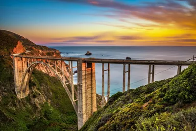 Bixby Bridge, Pacific Coast Highway, Kalifornien, USA Westküste Mietwagenreise