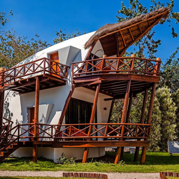 Aussenansicht, Mia Bacalar, Hotel Bacalar, Mexiko Rundreise